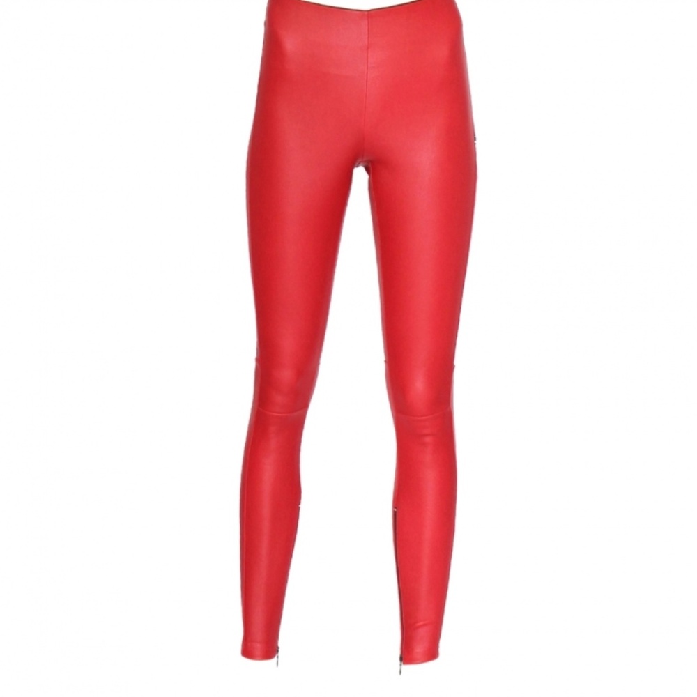 NWOT MLM London Halle Red Lamb Leather Leggings